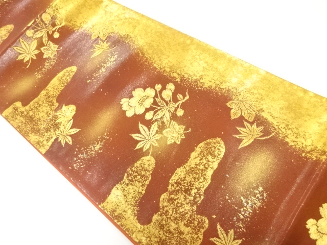 JAPANESE FUKURO OBI / WOVEN MIST